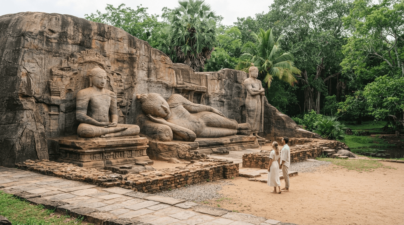 The ancient ruins of Polonnaruwa